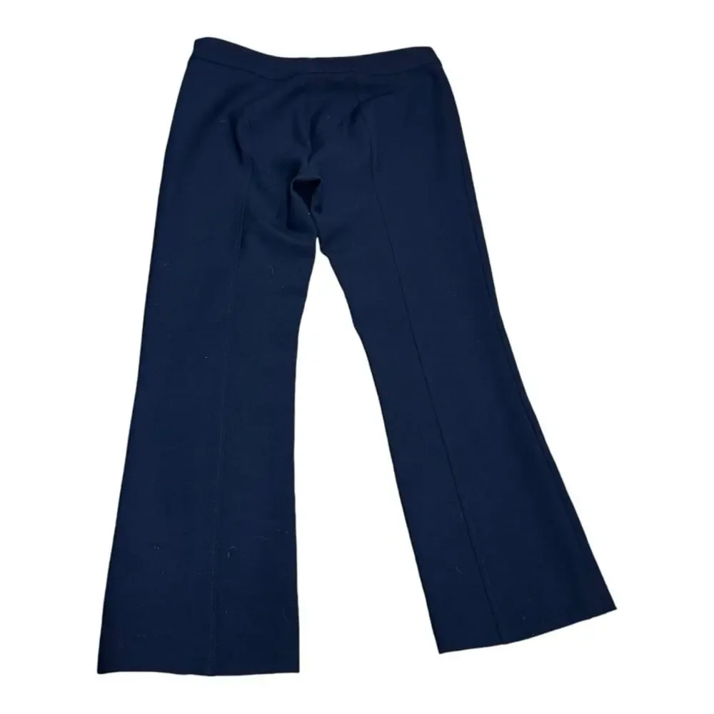 Tory Burch Wool Blend Straight Leg Trousers Womens Quiet Luxury Size 12